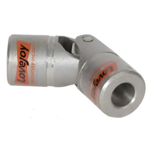 Lovejoy Size HD2B Heavy Duty Universal Joint, 1/4" Round Bore and 1/4" Round Bore, No Keyway, No Setscrew, 0.50" Outer Diameter, 2.00" Overall Length