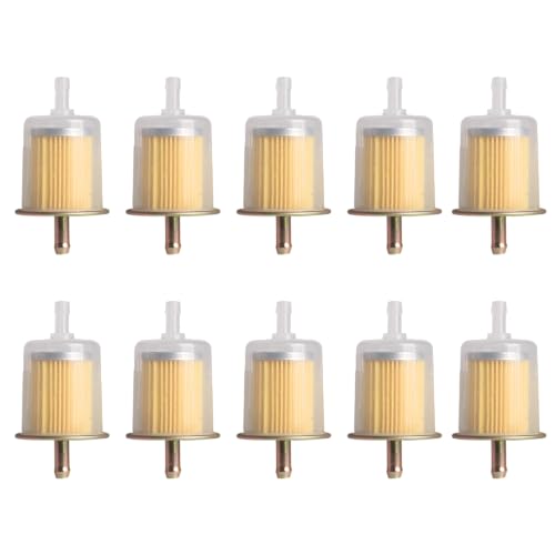 Riyhch 10 Pcs 3/8" Universal Inline Fuel Filters for Cars Industrial Tractors Trucks Motorcycles RV's Gas Powered Engine