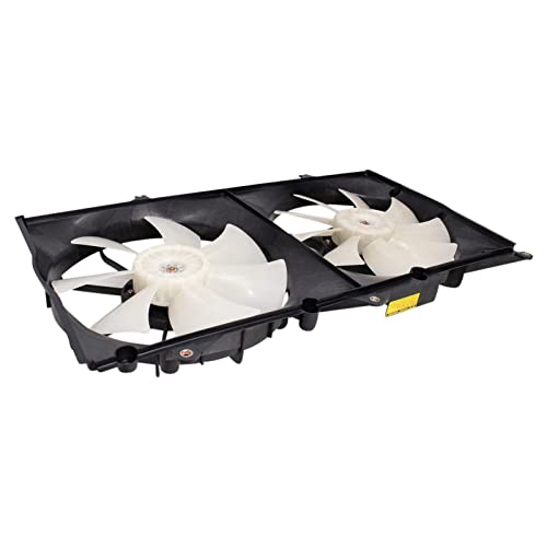 TRQ Radiator Dual Cooling Fan Assembly Compatible with 2004-2006 Lexus ES330 Toyota Camry 2004-2008 Solara LX3115111
