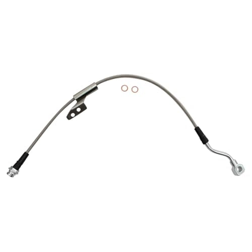 TRQ Front Performance Brake Hose Set Compatible with 1988-1999 Chevrolet C1500 1992-1999 C1500 Suburban 1988-1998 C2500 1992-1996 C2500 Suburban 1995-2000 Tahoe GMC Yukon