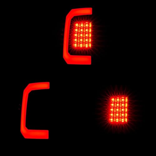 LED Tail Lights Assembly Compatible with 1997-2003 Ford F150,1999-2007 Ford F250 F350 Superduty Driver and Passenger Side, Black Housing Clear Lens