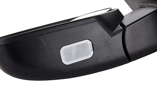ZAPOSTS Side View Mirror Fit for 07-13 Chevy Silverado 1500 2500 HD 3500 HD,GMC Sierra 1500 2500, Yukon/Yukon XL -Power Heated Manual Folding with Arrow Turn Signal Puddle Light Driver Side