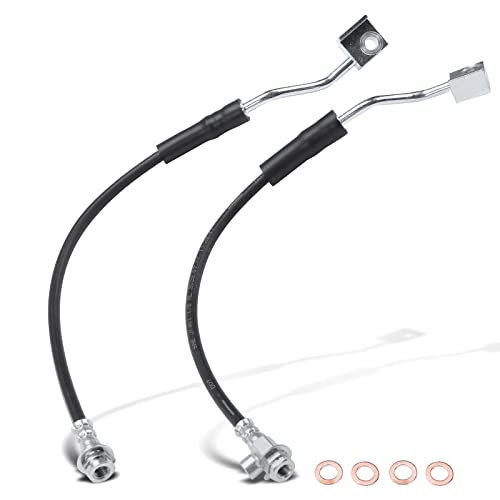 A-Premium Front Driver and Passenger Brake Hydraulic Hose Compatible with Ford Models - For F-150 1990-1996, For Bronco 1990-1992 - Replace# F4TZ2078C