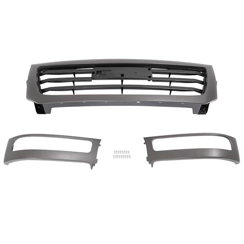 JMTAAT Grill Compatible with 2003-2006 GMC Sierra 1500|2007 GMC Sierra 1500 Classic|2003-2004 GMC Sierra 2500 Replacement for 19130790 GM1200476 Front Bumper Textured Grille Gray+Black Plastic(ABS)