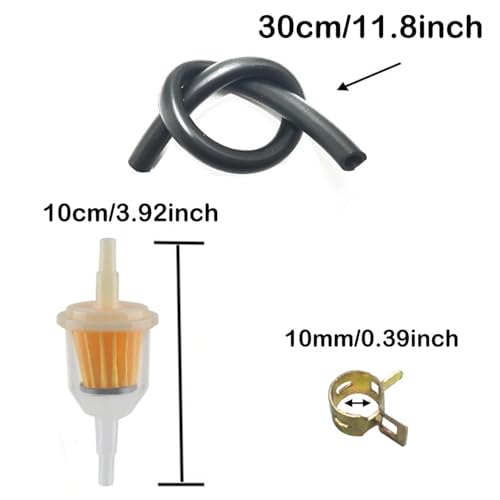 VRWEARE Fuel Pump with Filter and Oil Hose Compatible with Kohler 17HP-25HP Briggs and Stratton John Deere Kawasaki Yamaha Golf Cart Lawn Mower Cub Cadet mikuni Fuel Pump 808492 808656