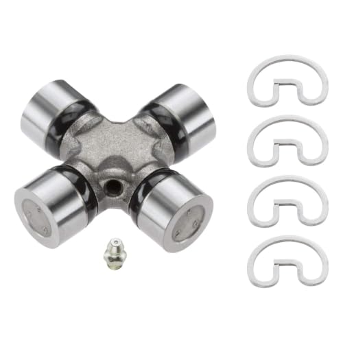 DRiV MOOG Premium Universal Joint - Greaseable U-Joint with Nitrile Rubber Grease Seals - Wear-Resistant Construction - Case-Hardened, Cold-Formed Auto Repair Joint