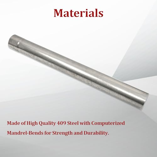 BIGREAT 409 Steel 5'' Inch OD Straight Exhaust Pipe Mandrel Tubing Pipe 48" / 4 Ft Long Custom Fitment For Exhaust System