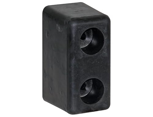 Buyers Products B5500 Molded Rubber Bumper Set, 3 x 3-1/2 x 6 Inch Tall, Durable Rectangular Rubber Bumpers for Truck and Trailer Protection, Compression-Molded Impact Guard, Pack of 2