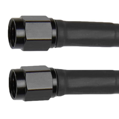 Allstar Performance ALL48361 12" Coated Braided Brake Line with Size-3 Hose and Size-3 End, Black