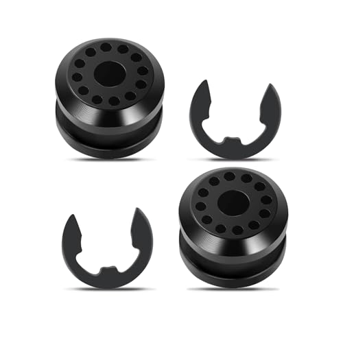 PACLVIO 2PCS Transfer Case Shift Linkage Bushings with E-Clips, Transfer Shift Control Lever Grommet Bushing Kit Replacement for Dodge Ram 1500 2500 3500, OEM#68078975AA 68078974AA