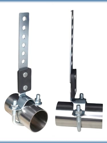 VOROBAWIN 4-Pack Universal Exhaust Hanger Brackets, Exhaust Hangers for 1", 1.5", 2" and 2.25" Pipes, Fits All Sizes from 1"-2.36", Bolt-On Swivel Muffler Hangers with Reinforced Rubber Pads