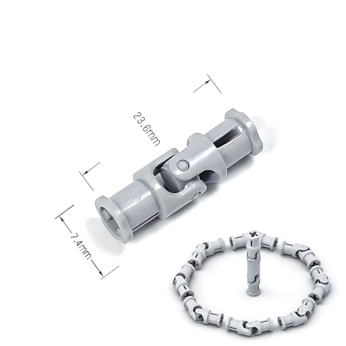 TZBTSTEAM 20pcs New Light Grey Universal U Joint 3L Compatible with legoes (61903/62520c01) Suspension & Drivetrain Robot Motor Robotics Advanced Building mindstorms EV3 NXT Part