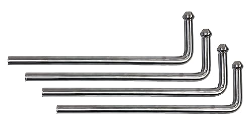 HiBuyer 4 pcs Universal Swinging 10" Stainless Steel Exhaust Hanger 0.47" Rod Weld On