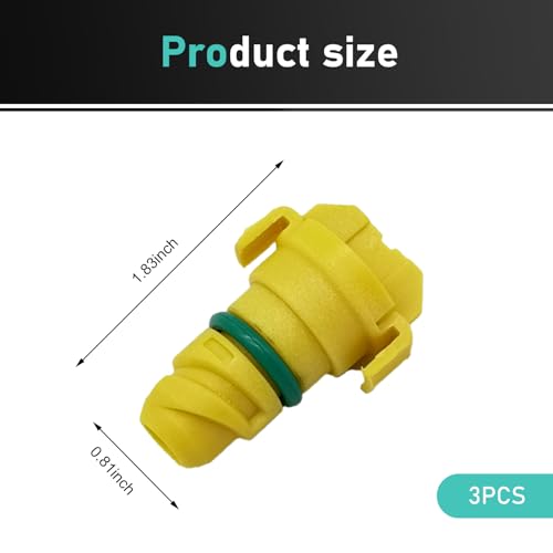 Opuweiy 3 PCS Plastic Oil Drain Plug, Leak-proof Engine Oil Pan Drain Screw with Rubber Ring, Replace for OEM #KX6Z6730B, Compatible with Ford F150 Edge Navigator (Yellow)