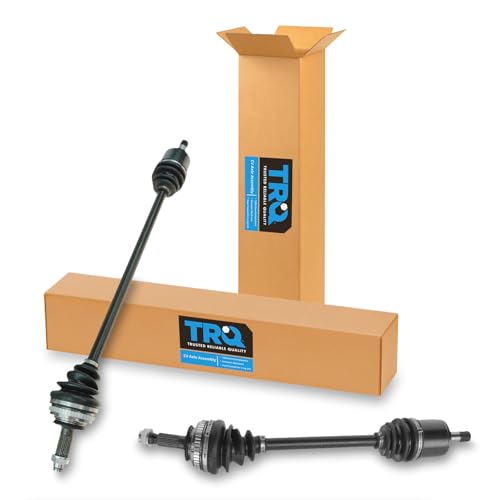 TRQ Front Driver and Passenger Side CV Axle Assembly Set 2 Piece Compatible with 1992-1998 Honda Civic 1999-2000 Civic DX