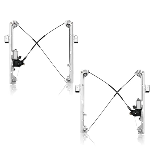 OVANOH Pair Front Driver & Passenger Power Window Regulator w/Motor Compatible for Chevy Silverado Tahoe Suburban Avalanche Cadillac Escalade GMC Yukon Sierra 2000-2006 Left & Right Side Set of 2