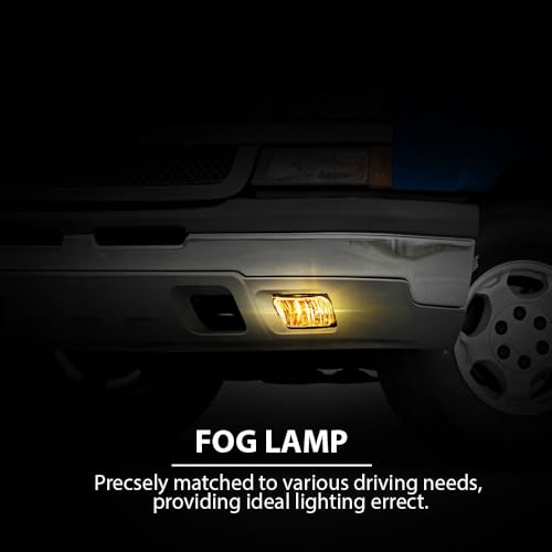 PIT66 Fog Lights Pair Compatible with Chevy Silverado 2003-2006 Clear