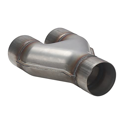 A-KARCK Exhaust Y Pipe 3" Inlet, Stainless Steel 10" Long Dual 3" Outlet Y Pipe Withstands High Temperatures (Wide-body)
