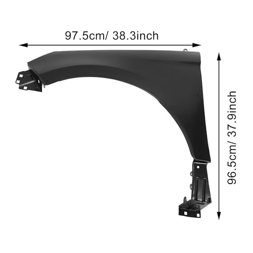 Front Left Driver Side Fender Compatible with 2015-2020 Ford Edge Primed Steel Replaces OE Number GT4Z16006A