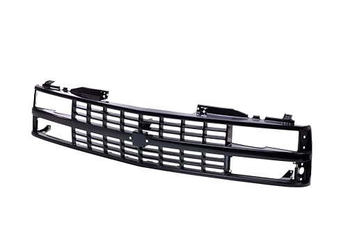 CarPartsDepot Front Grille Grille Black Shell With Black Insert Compatible With CHEVROLET 1988-1993 C/K 1500 2500 3500 & 1992-1993 Blazer GM1200228