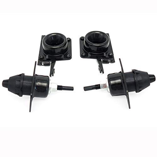 KOXUYIM Hood Release SET (4 PCS) Upper & Lower Latches, Fit for Volvo Truck VN VNL(#20498998) (#20565619) (#8074938) Black