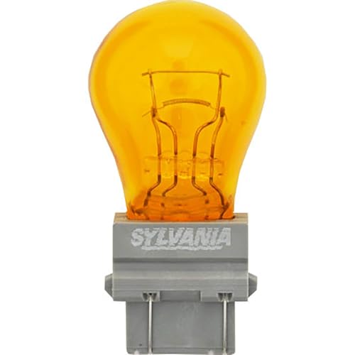 SYLVANIA - 4157NA Long Life Miniature - Amber Bulb, Ideal for Parking, Side Marker, and Turn Signal Applications (Contains 2 Bulbs)
