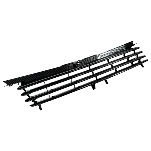 OTMGTGM Upper Front Hood Bumper Grill Grille Mesh with Hood Notch Filler Compatible With 1999-2005 VW Volkswagen Jetta/Bora MK4