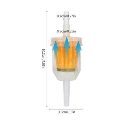 Inline Fuel Filter for Lawn Mower, Small Engine, Kohler, John Deere, Kawasaki - Gas Filter Replacement with High Flow Design (12-Pack)