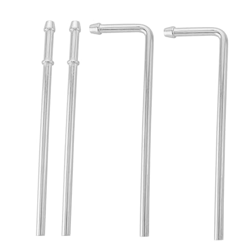HNeekyr 4 Pcs Exhaust Hanger Weld On 2 Pcs 90 Degree Bent 9.5" Long 2 Pcs Straight 9.7" Long Universal Exhaust Hanger Rods