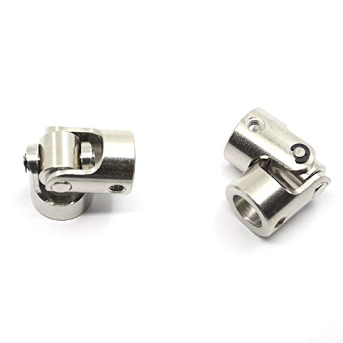 Befenybay 2 Pcs 10mm to 10mm Universal Joint Shaft Coupling with Screws for Motor