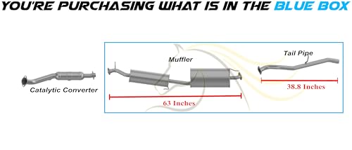 Northeastern Exhaust | Stainless Steel Muffler & Tail Pipe Exhaust System Kit Compatible for 2003-2011 Honda Element 2.4L | Free Clamp, Spring Bolt Kit and Gaskets Included
