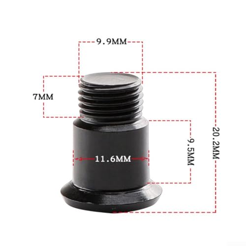Rear Derailleur Mounting Bolt for TZ50, Aluminum Bicycle Gear Hanger Fixing Screw, Black Transmission Bike Replacement Part for Cycling Drivetrain