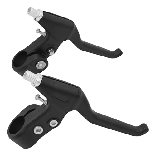 Universal Bicycle Brake Levers Set (Pair) - 22mm (7/8") Bike Brake Handles for Mountain Bike (MTB), Road, BMX, Kids & Fixed Gear Bicycles - Lightweight & Durable Replacement Parts [Black]
