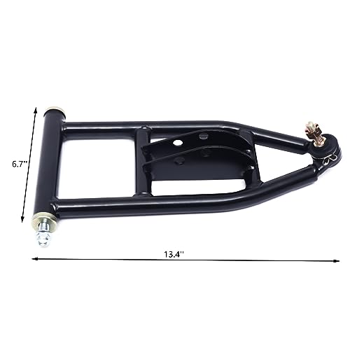 12'' Front Suspension Shock Swing Arm Full Kit Upper Lower Steering Knuckle Spindle Kit For ATV Quad Bike Go Kart Buggy DIY Parts Front Suspension Swingarm Assembly 3 Holes Flange