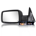 Side Mirror Compatible with Towing Mirror 2009-2018 Dodge Ram 1500 2010-2018 Dodge Ram 2500 3500 4500 5500 with Power Heated Turn Signal temperature sensor Manual Folding Only Left Side
