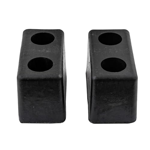 Buyers Products B5500 Molded Rubber Bumper Set, 3 x 3-1/2 x 6 Inch Tall, Durable Rectangular Rubber Bumpers for Truck and Trailer Protection, Compression-Molded Impact Guard, Pack of 2