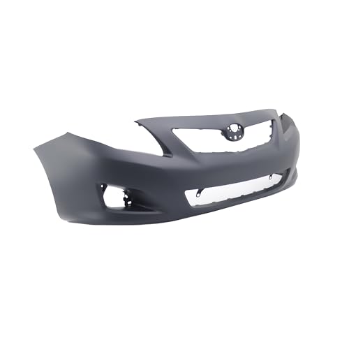 FitParts Compatible With Front Bumper Cover 2009-2010 Toyota Corolla Base CE LE XLE Sedan 09-10. New, Primed and Ready for Paint. With Fog Light Holes. TO1000343 5211902990