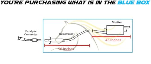 Resonator Pipe, Muffler Exhaust System Kit fits 2005-2008 Toyota Corolla 1.8L | Stainless Steel | Northeastern Exhaust | Free Gasket, Clamp and Spring Bolt kit