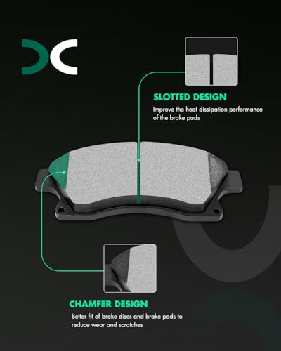 SCITOO D1522 Front Ceramic Brake Pads Sets Fit For Chevrolet Cruze 2011-2015,For Chevrolet Cruze Limited 2016,For Chevrolet Sonic 2012-2017