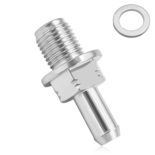 MLAHUIER PCV Valve with Gasket, PCV Valve Kit Replacement OEM#17130-PND-A01 17130-RBB-A01, Crankcase Ventilation Valve Compatible with Honda CRV Accord Element Civic Acura ILX RSX NSX(Silver)