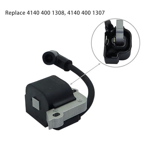 Ignition Coil for Stihl FS38 FS55 FS45 FS46 FC55 HL45 HS45 KM55 MM55 weed eater trimmer Engine Replace 4140 400 1308 4140 400 1307 with Spark Plug