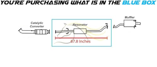 Exhaust Resonator Pipe Compatible for 2007-2009 Honda CR-V 2.4L | Stainless Steel | Northeastern Exhaust | Free Gaskets, Clamp, Hangers, and Bolt Kits Included