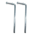 BDZMC 2PCS 7.4 Inch 90° Bend Universal Weld in Exhaust Hanger Rods, Carbon Steel Galvanised Exhaust Pipe Hanger for Exhaust System(90° bend)