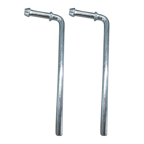 BDZMC 2PCS 7.4 Inch 90° Bend Universal Weld in Exhaust Hanger Rods, Carbon Steel Galvanised Exhaust Pipe Hanger for Exhaust System(90° bend)