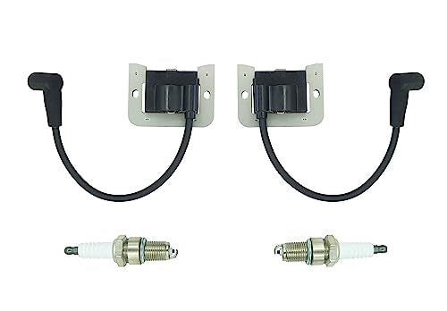 2 PACK 24 584 01-S kh-24 584 201-S Ignition Coils Module for Kohler CH20 CV18 CH18 CV20 CV23 CH22 Command Pro Twin Cylinder Engine with Spark Plug Replace kh-24-584-201-S 24 584 45-S