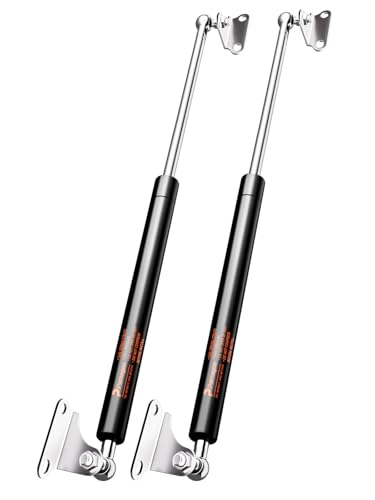 PAMAGOO 20 inch 100 lbs(445N) Gas Struts for Heavy Duty Lid RV Bed Lift Kit, Gas Shocks with L-Type Mounting Brackets for DIY Window TV Cabinet Door Tool Box, 2 Pack (fit 100-140 lbs)