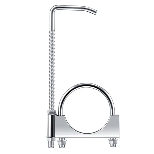 Datanly 1 Pcs 2.5 Inch Universal Exhaust Clamp with Hanger, Made of Heavy-duty Clamp with Rear Muffler Hanger Exhaust Pipe for Cars, Trucks Pipes