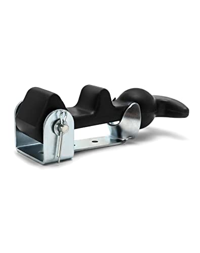 QWORK 4 Packs Rubber Hood Catch Flexible T-Handle Hasp Rubber Flexible Draw Latches for Tool Box, Hood, Vehicle Engine