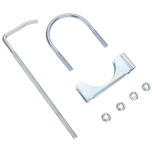 LCGP 4" Universal Exhaust Clamp with Hanger Made of Heavy-Duty Steel Clamp with Rear Muffler Hanger Exhaust Pipe 2PCS