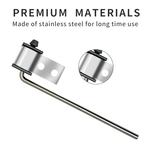 4 Pack Universal Stainless Steel Exhaust Hanger Rod Weld On Heavy Duty Exhaust Bracket Hanger - 3/8" Rod 10" Long